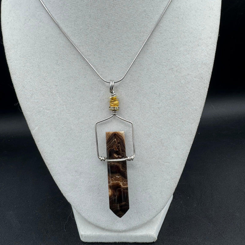 Chocolate Calcite Pendant - 18g