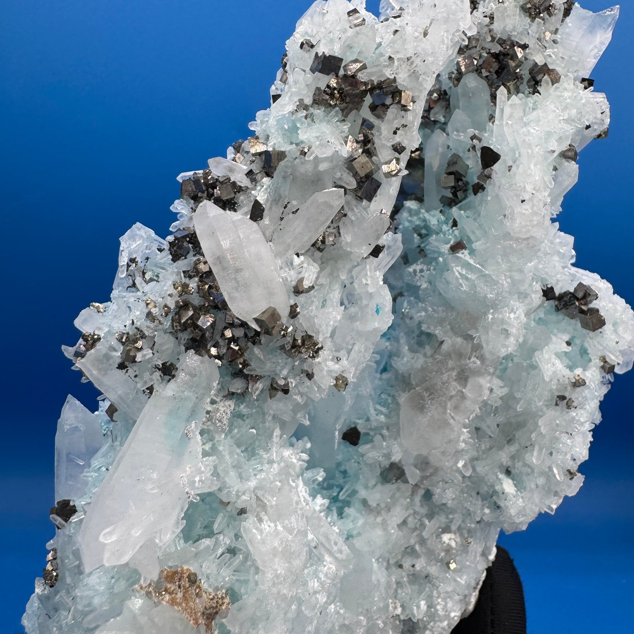 Gibbsite, Quartz and Pyrite Specimen - 718g