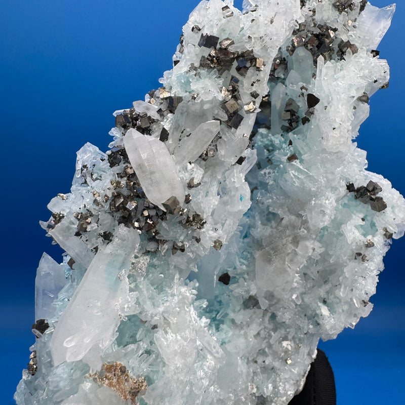 Gibbsite, Quartz and Pyrite Specimen - 718g