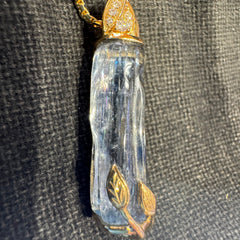 Aquamarine and Diamond Pendant in 14k
