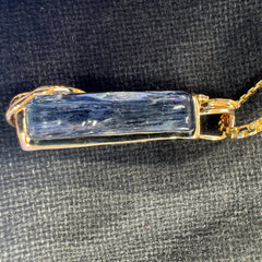 Aquamarine and Diamond Pendant in 14k