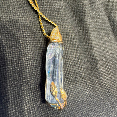 Aquamarine and Diamond Pendant in 14k