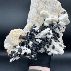 Feldspar and Black Tourmaline Specimen - 5.6lb