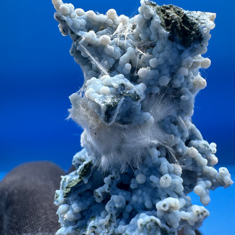 Okenite on Blue Chalcedony - 11g