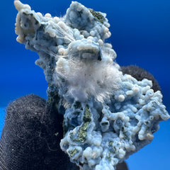 Okenite on Blue Chalcedony - 11g