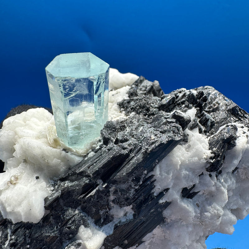 Aquamarine and Tourmaline Specimen - 269g