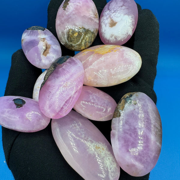 Pink Aragonite Palm Stone - Sold Individually