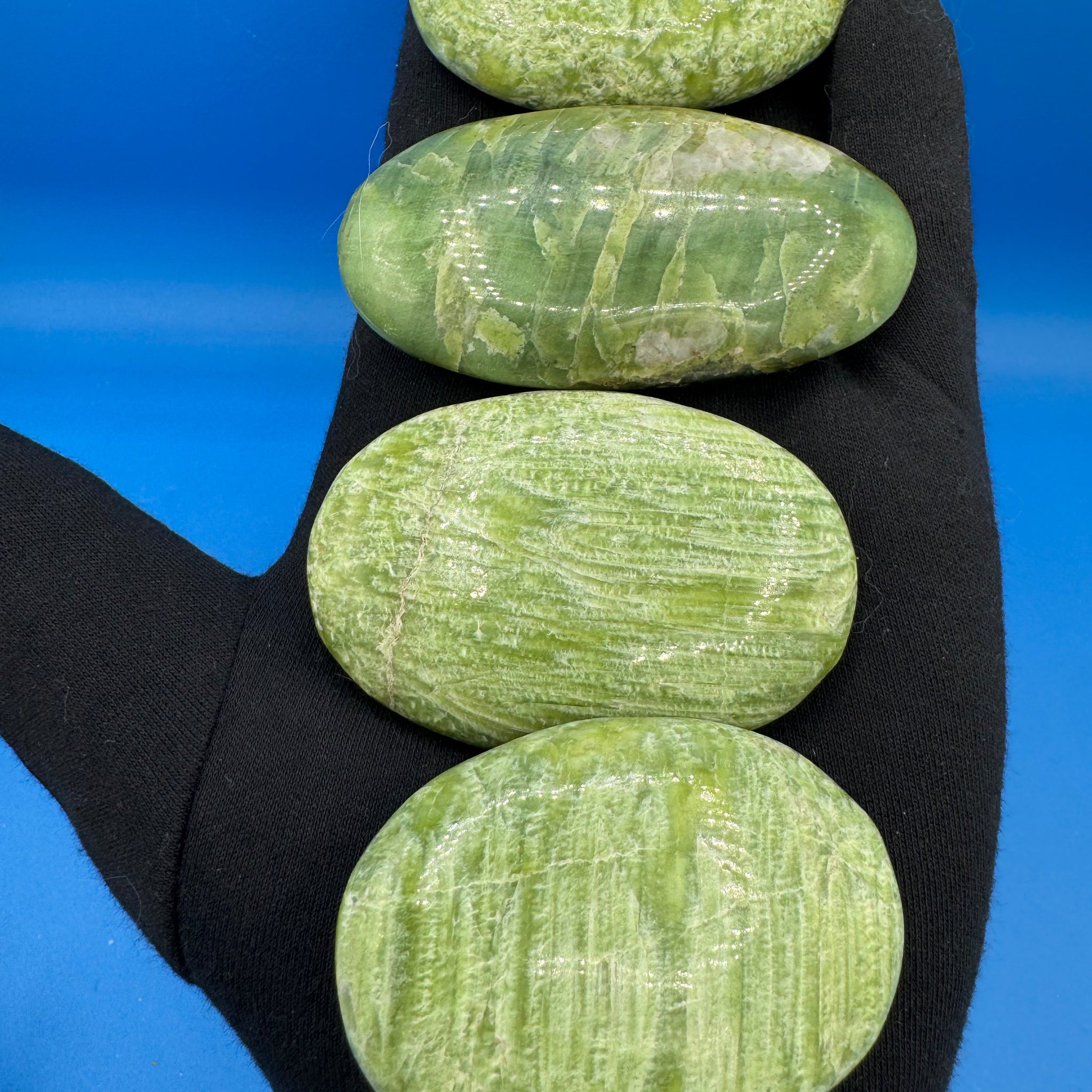 Tremolite Palm Stones - (Sold Individually)