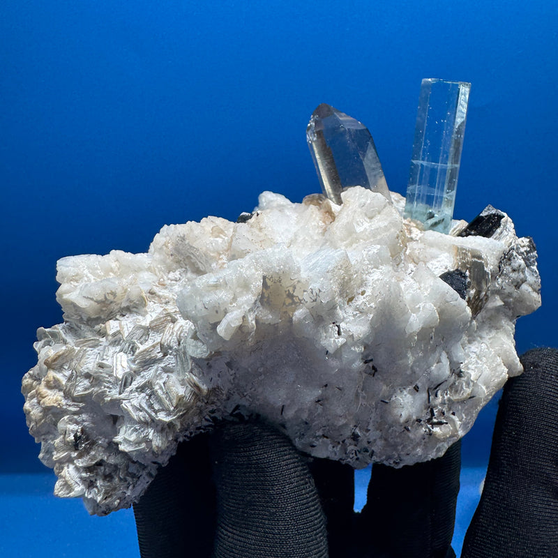 Aquamarine and Rare Japani Quartz- 303g