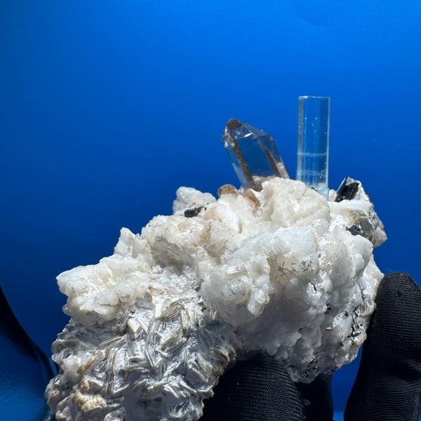 Aquamarine and Rare Japani Quartz- 303g