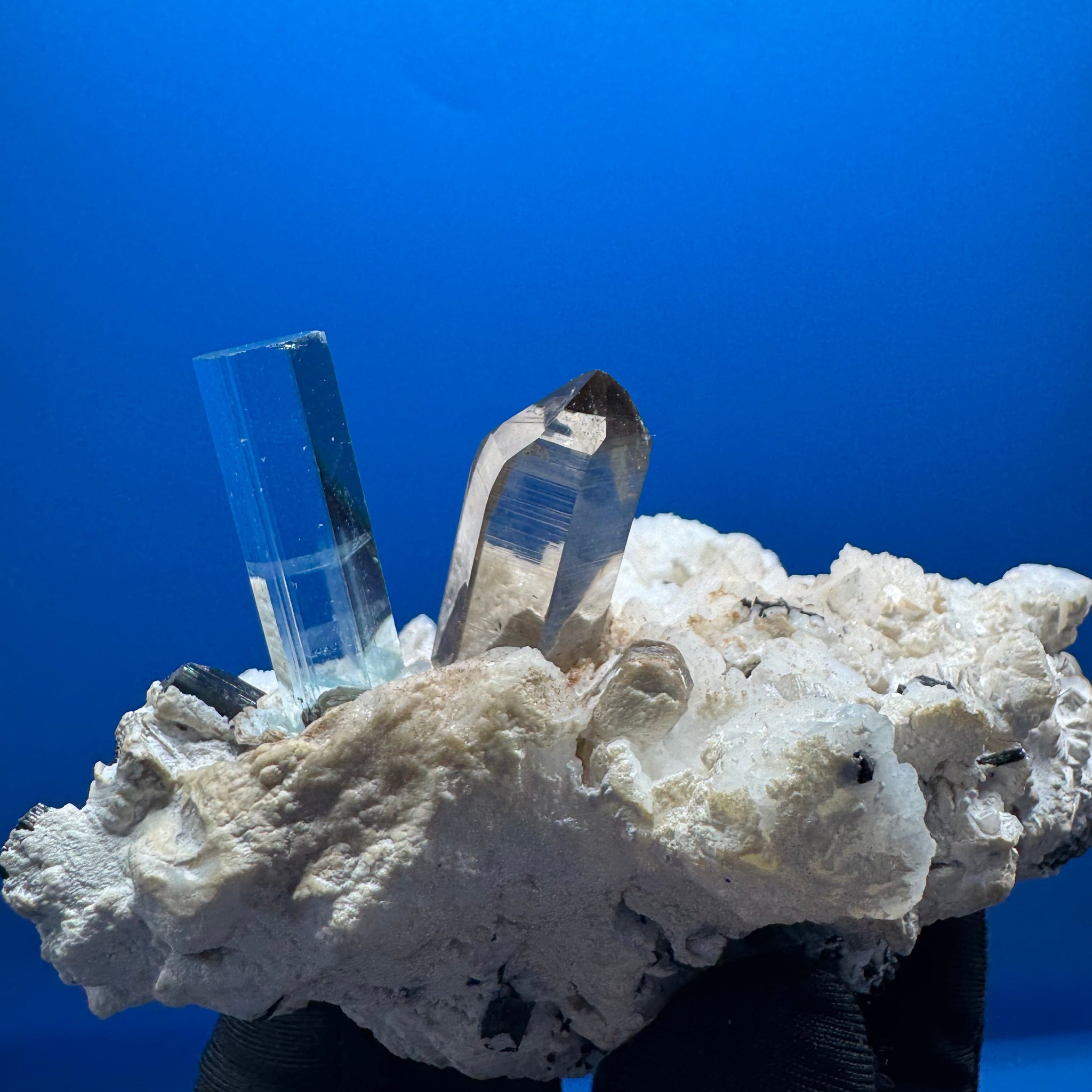 Aquamarine and Rare Japani Quartz- 303g