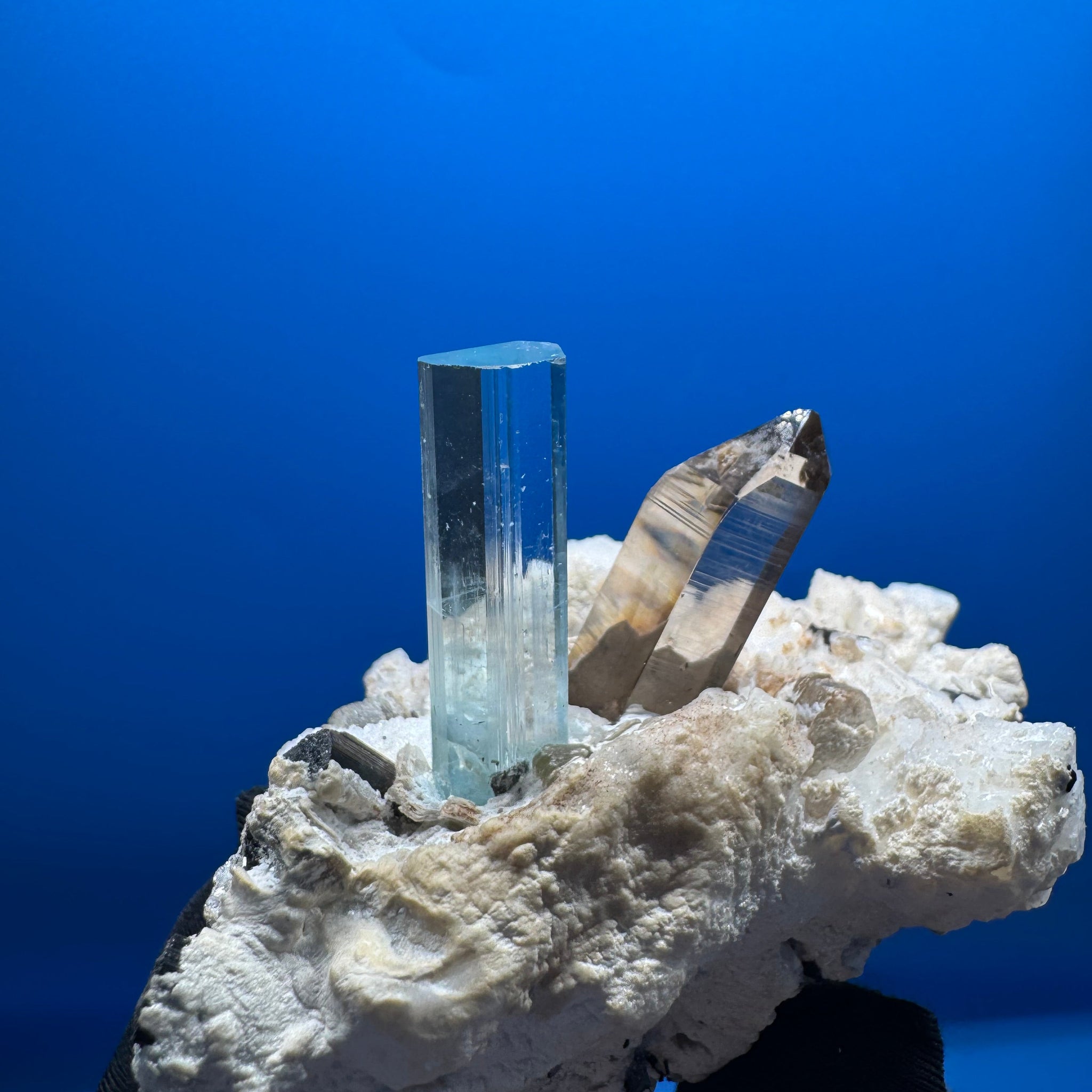 Aquamarine and Rare Japani Quartz- 303g
