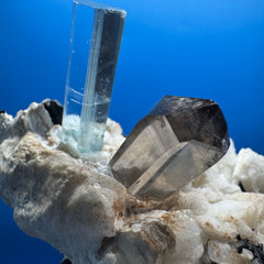 Aquamarine and Rare Japani Quartz- 303g