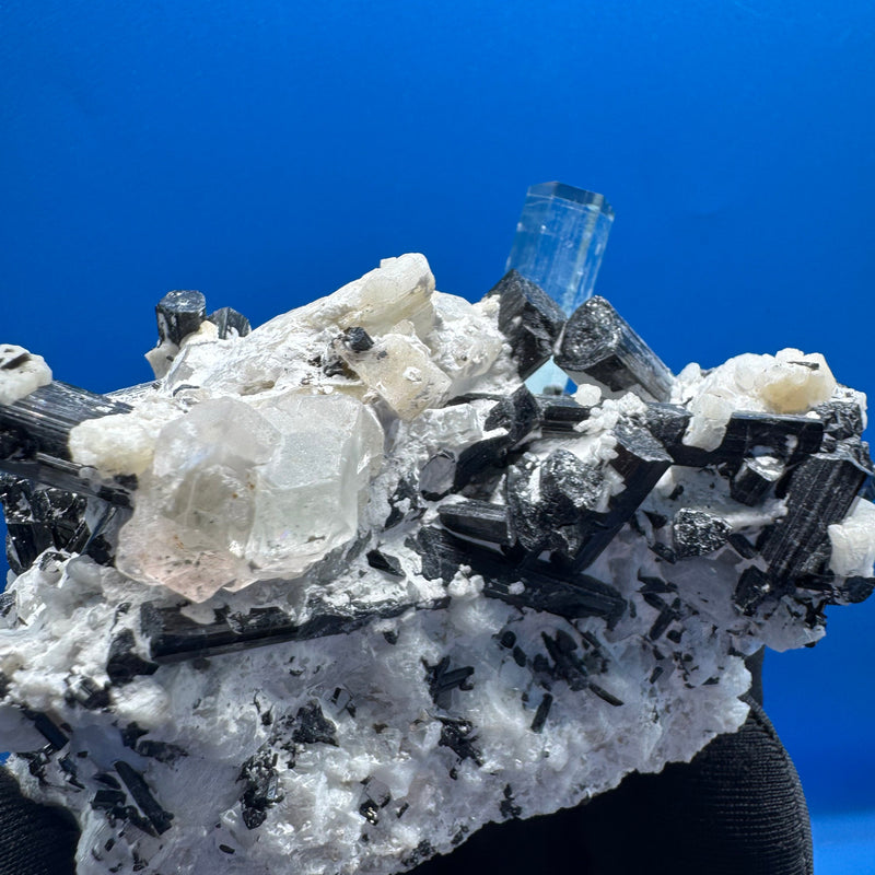 Aquarmarine and Tourmaline Specimen - 230g
