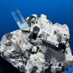 Aquarmarine and Tourmaline Specimen - 230g