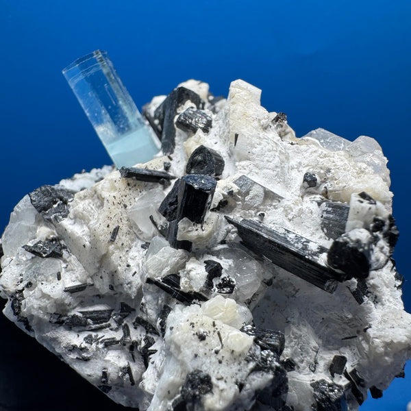 Aquarmarine and Tourmaline Specimen - 230g