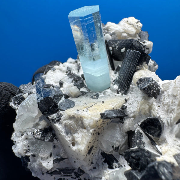 Aquarmarine and Tourmaline Specimen - 230g