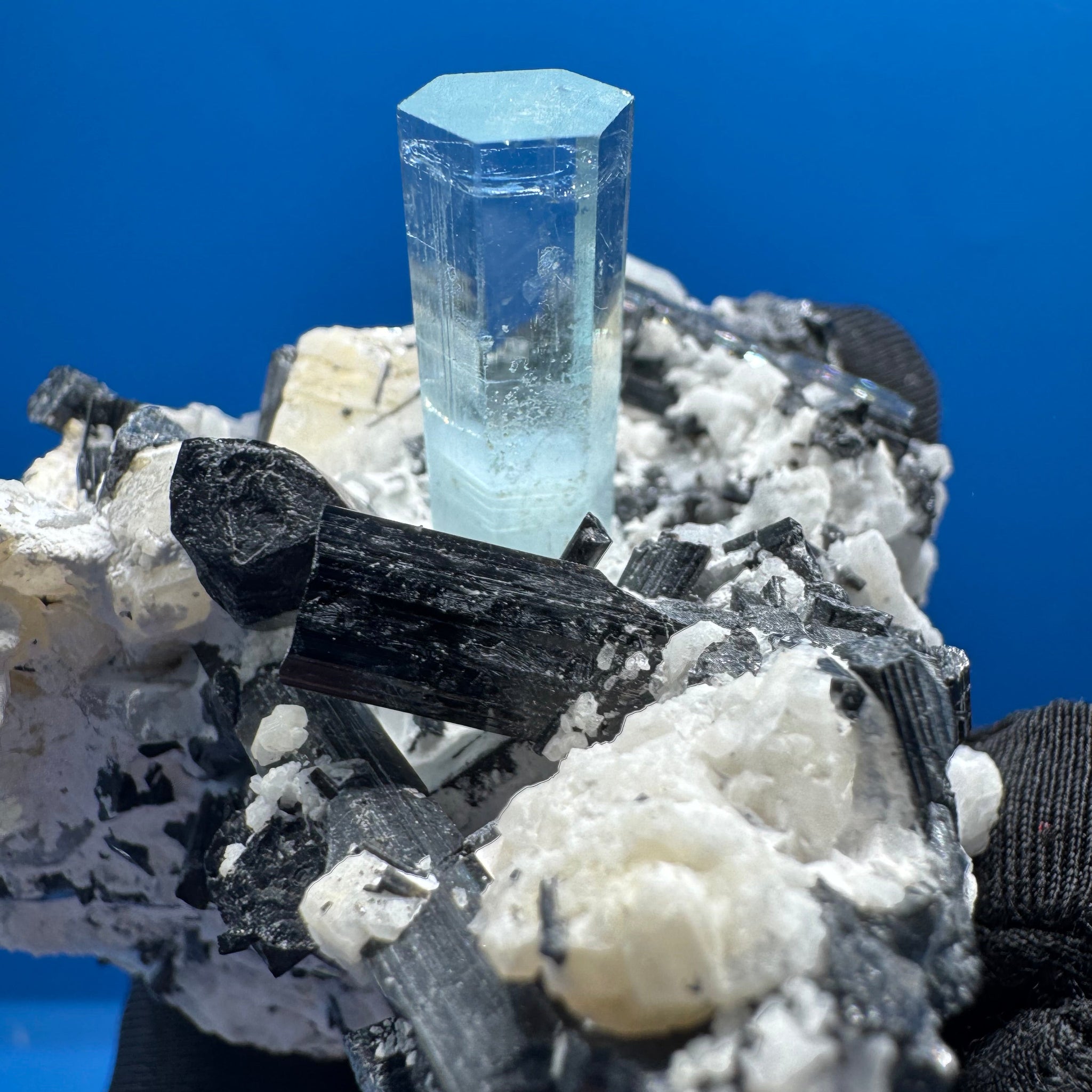 Aquarmarine and Tourmaline Specimen - 230g