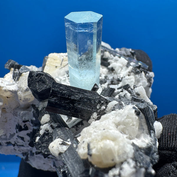 Aquarmarine and Tourmaline Specimen - 230g