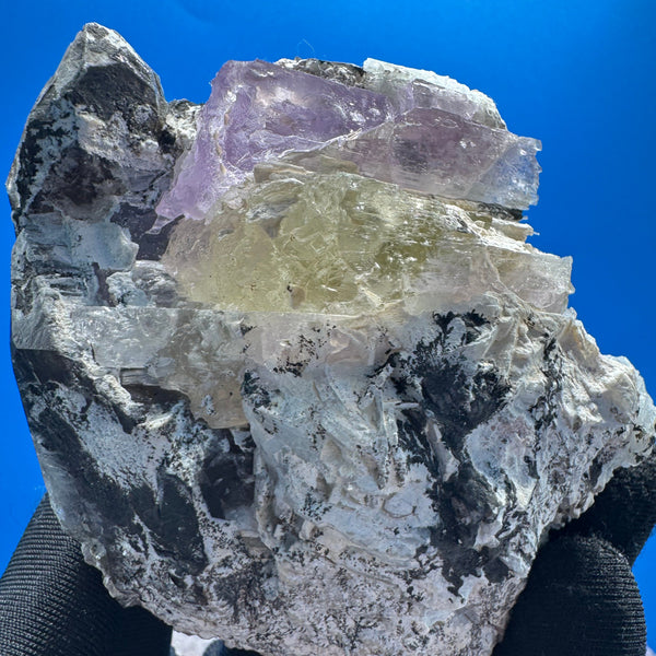 Kunzite and Smoky Quartz Specimen - 359g
