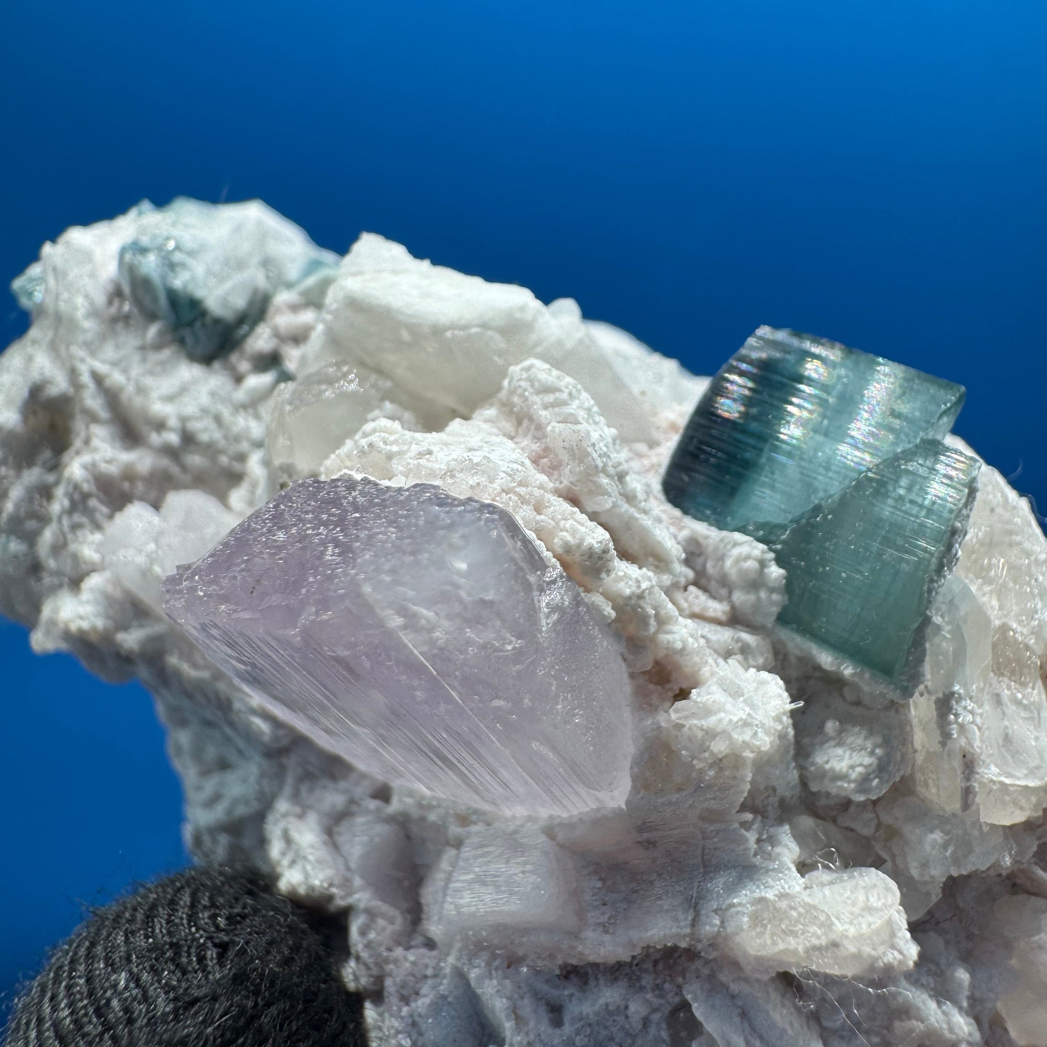 Kunzite and Tourmaline Specimen - 132g