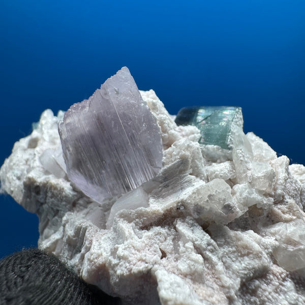 Kunzite and Tourmaline Specimen - 132g
