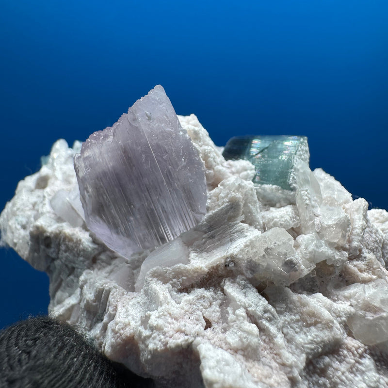 Kunzite and Tourmaline Specimen - 132g
