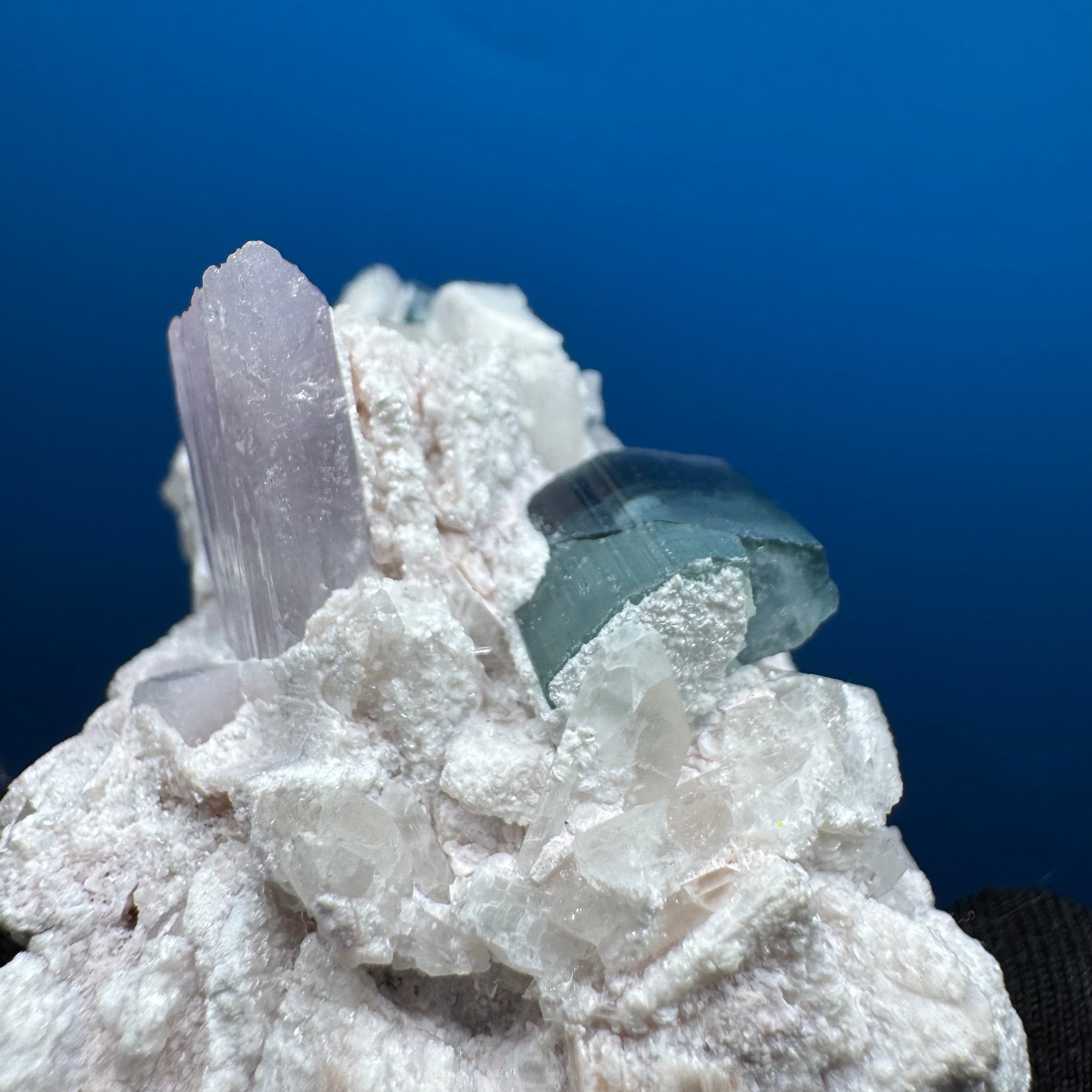 Kunzite and Tourmaline Specimen - 132g