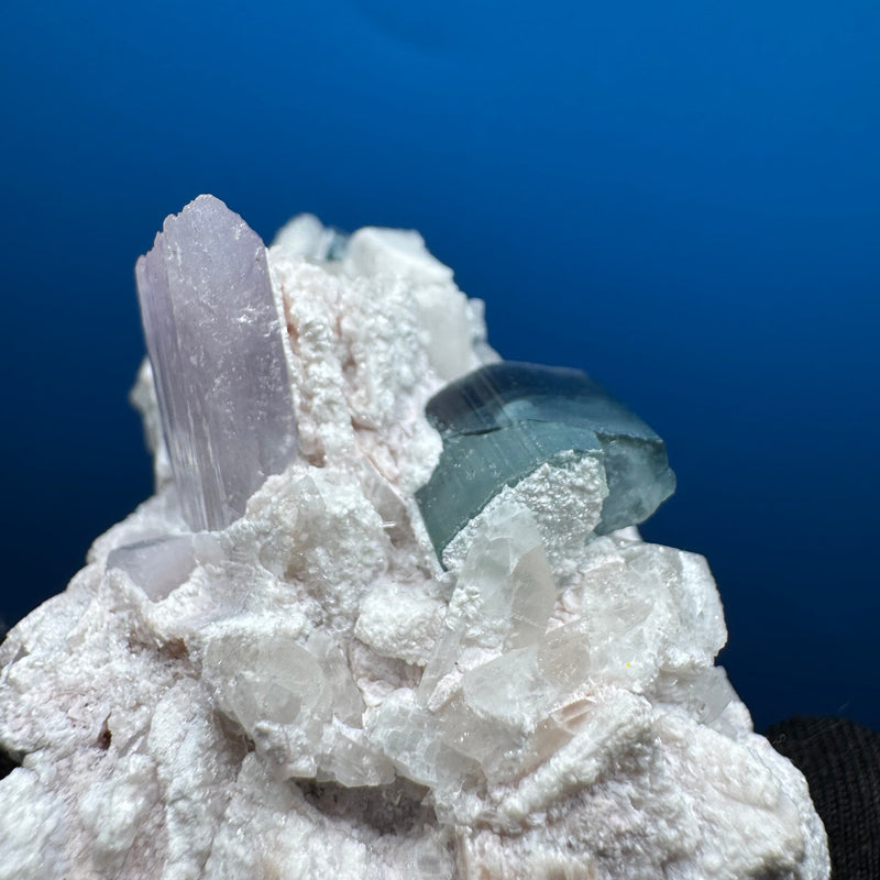 Kunzite and Tourmaline Specimen - 132g
