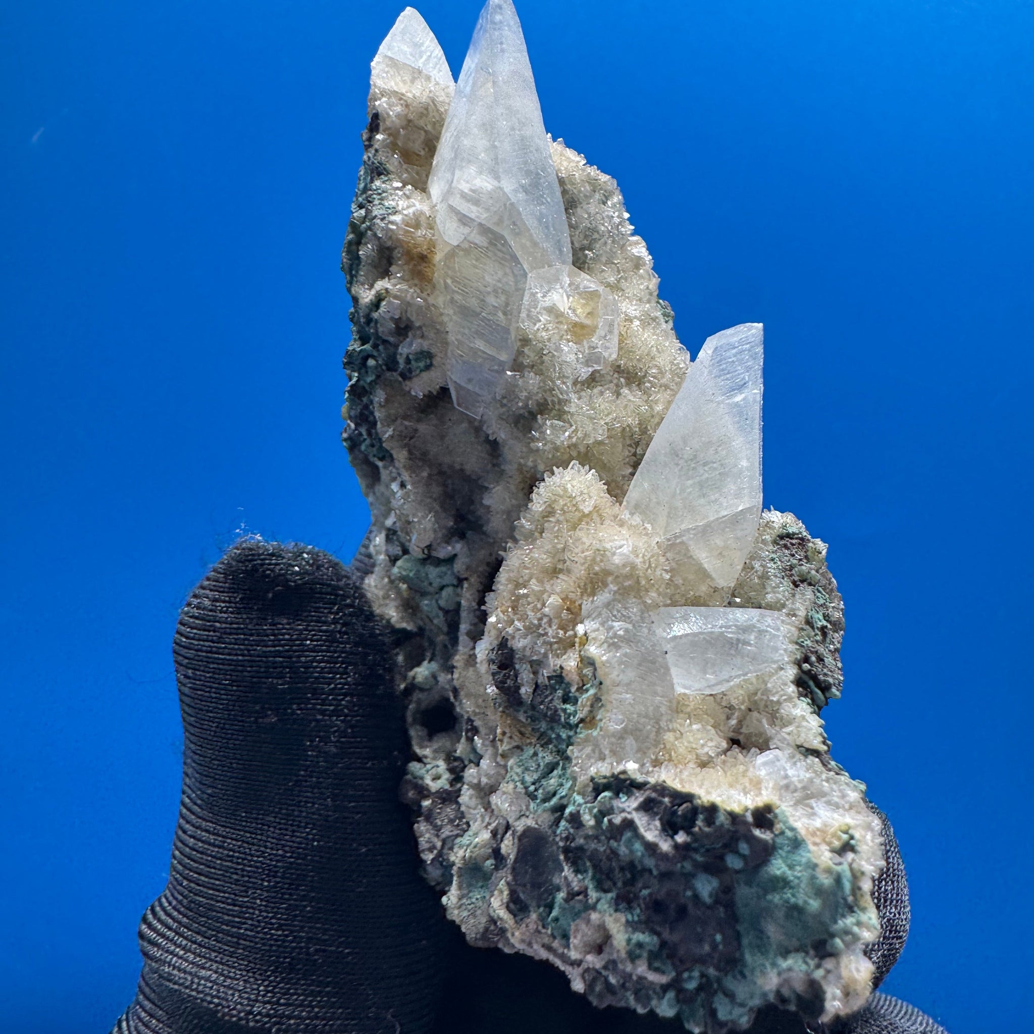 Dogtooth Calcite and Okenite Specimen - 49g