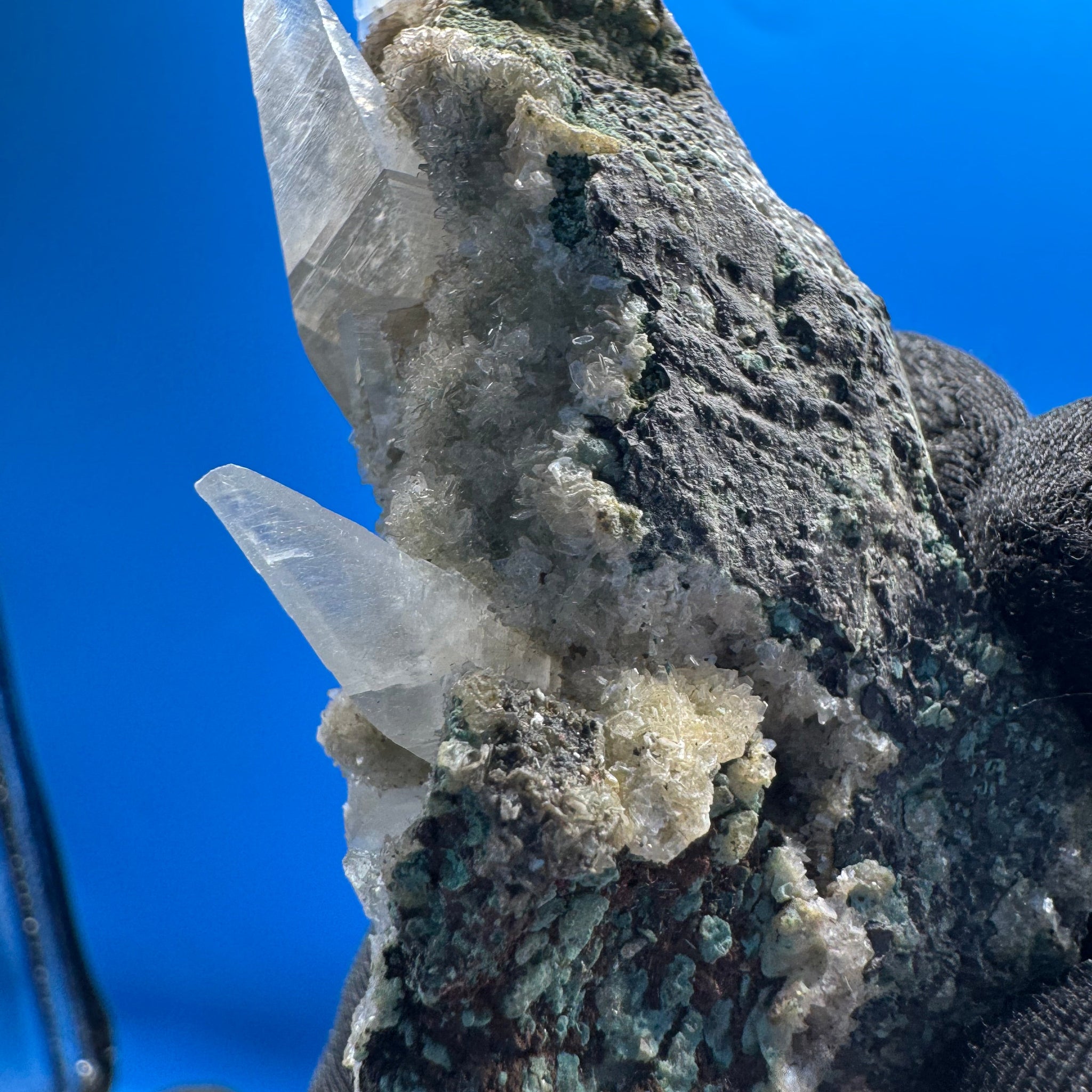 Dogtooth Calcite and Okenite Specimen - 49g