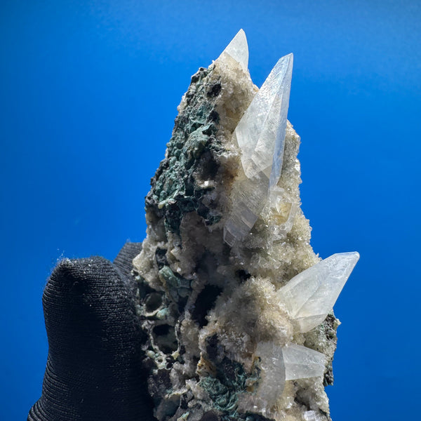 Dogtooth Calcite and Okenite Specimen - 49g