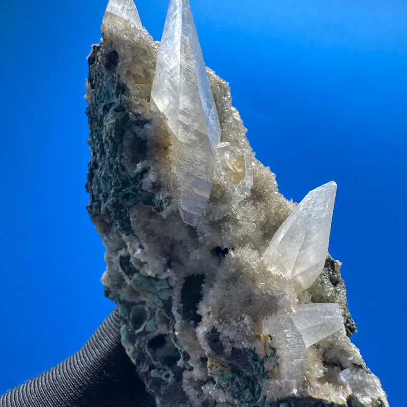 Dogtooth Calcite and Okenite Specimen - 49g