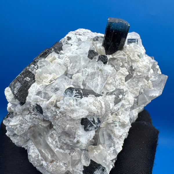 Blue Cap Tourmaline Specimen - 341g