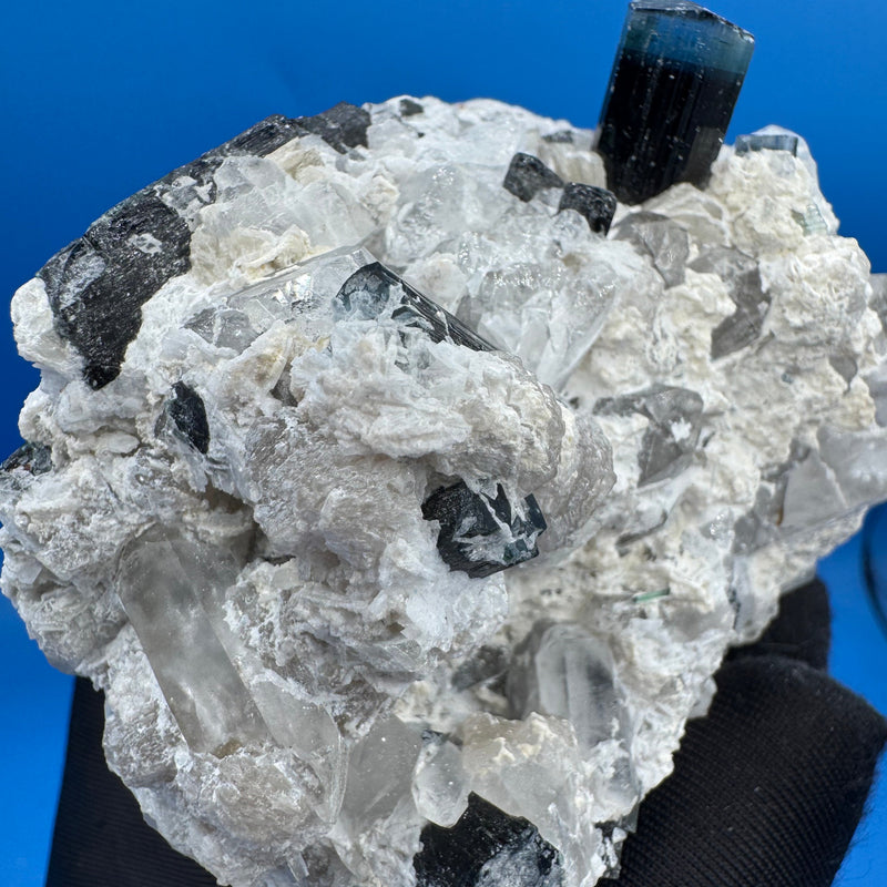 Blue Cap Tourmaline Specimen - 341g