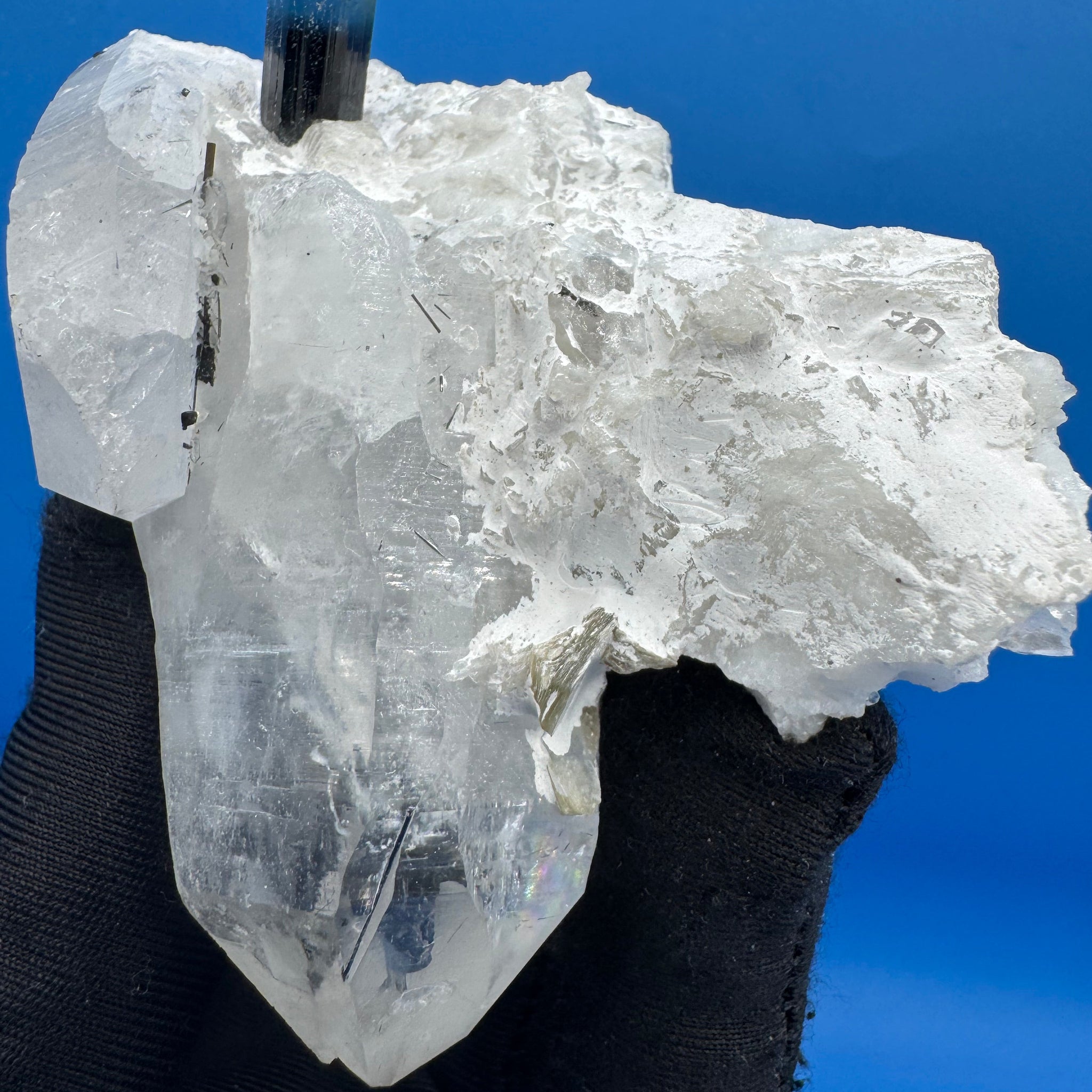 Blue Cap Tourmaline Specimen - 139g