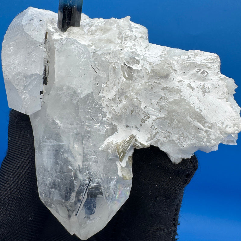 Blue Cap Tourmaline Specimen - 139g