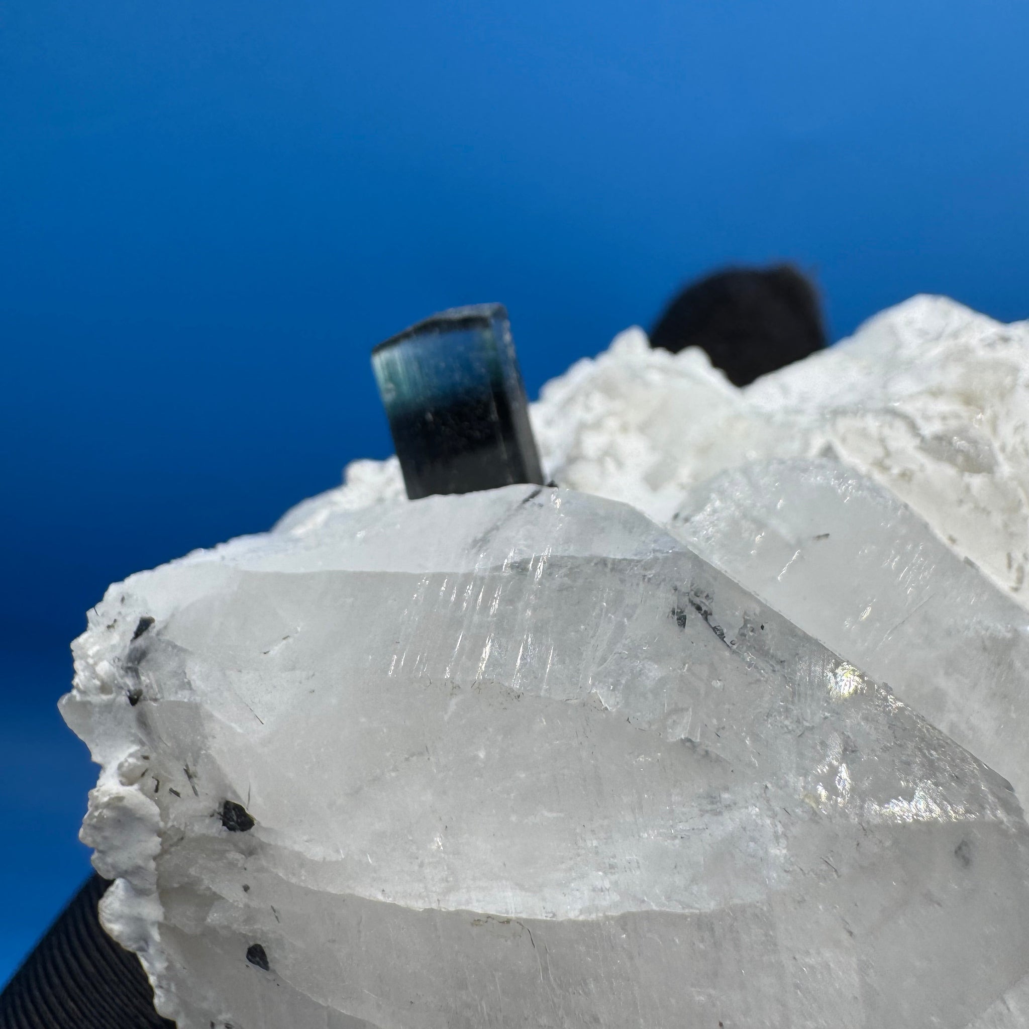 Blue Cap Tourmaline Specimen - 139g