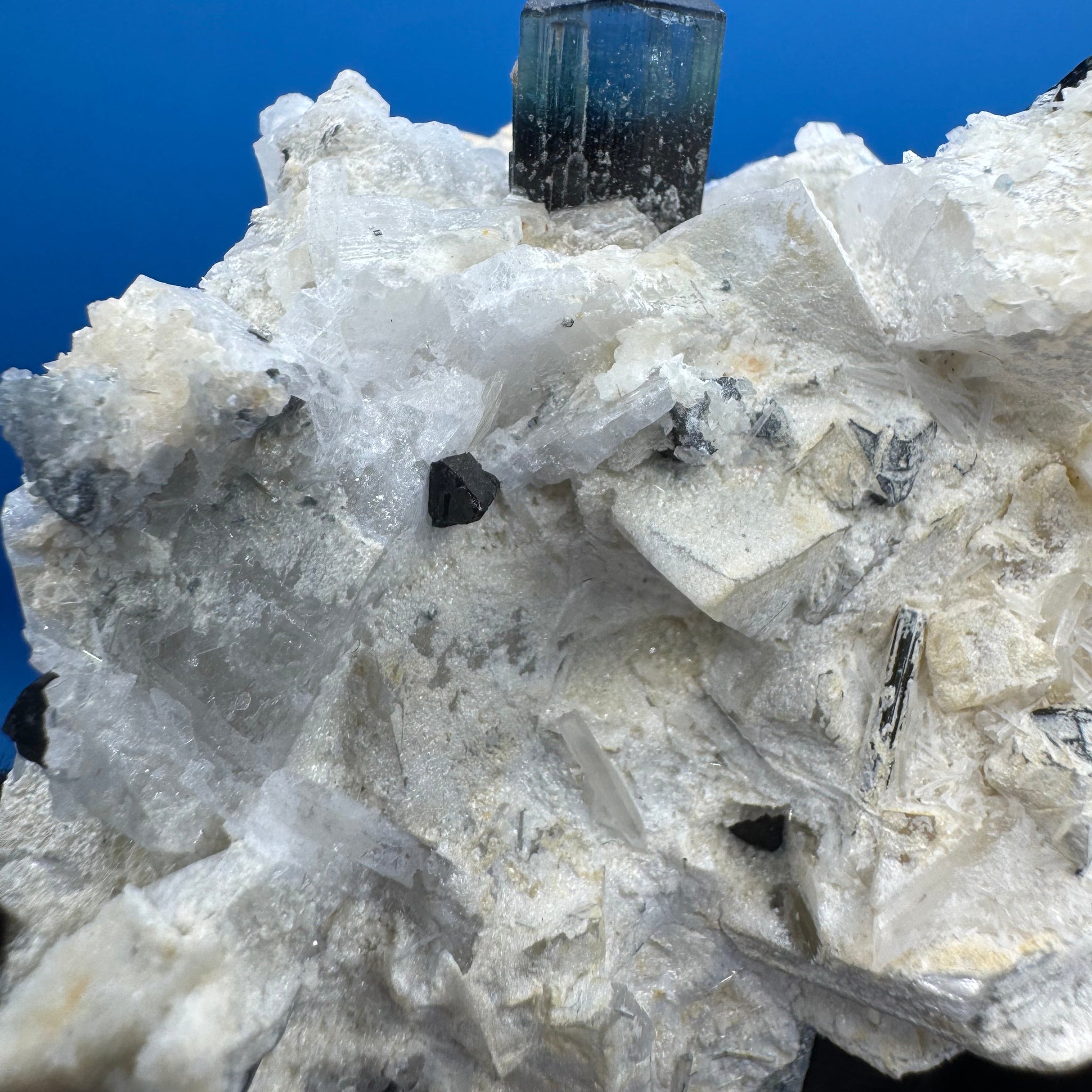 Blue Cap Tourmaline Specimen - 114g