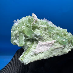 Kunzite and Green Tourmaline Specimen - 64g