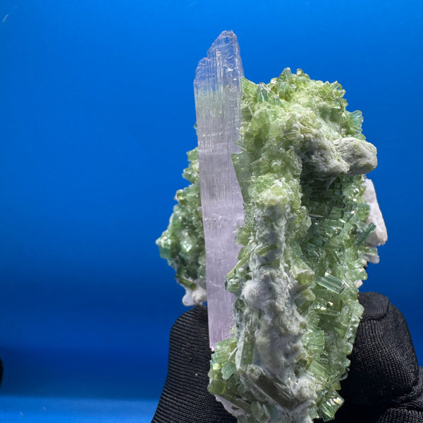 Kunzite and Tourmaline Specimen - 205g