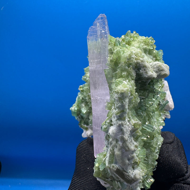 Kunzite and Tourmaline Specimen - 205g