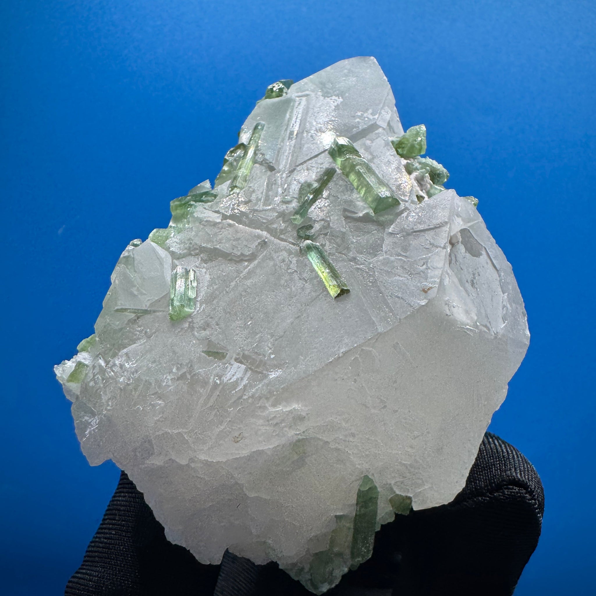 Green Tourmaline and Quartz Specimen - 322g