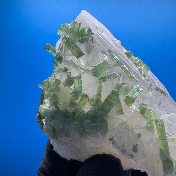 Green Tourmaline and Quartz Specimen - 322g