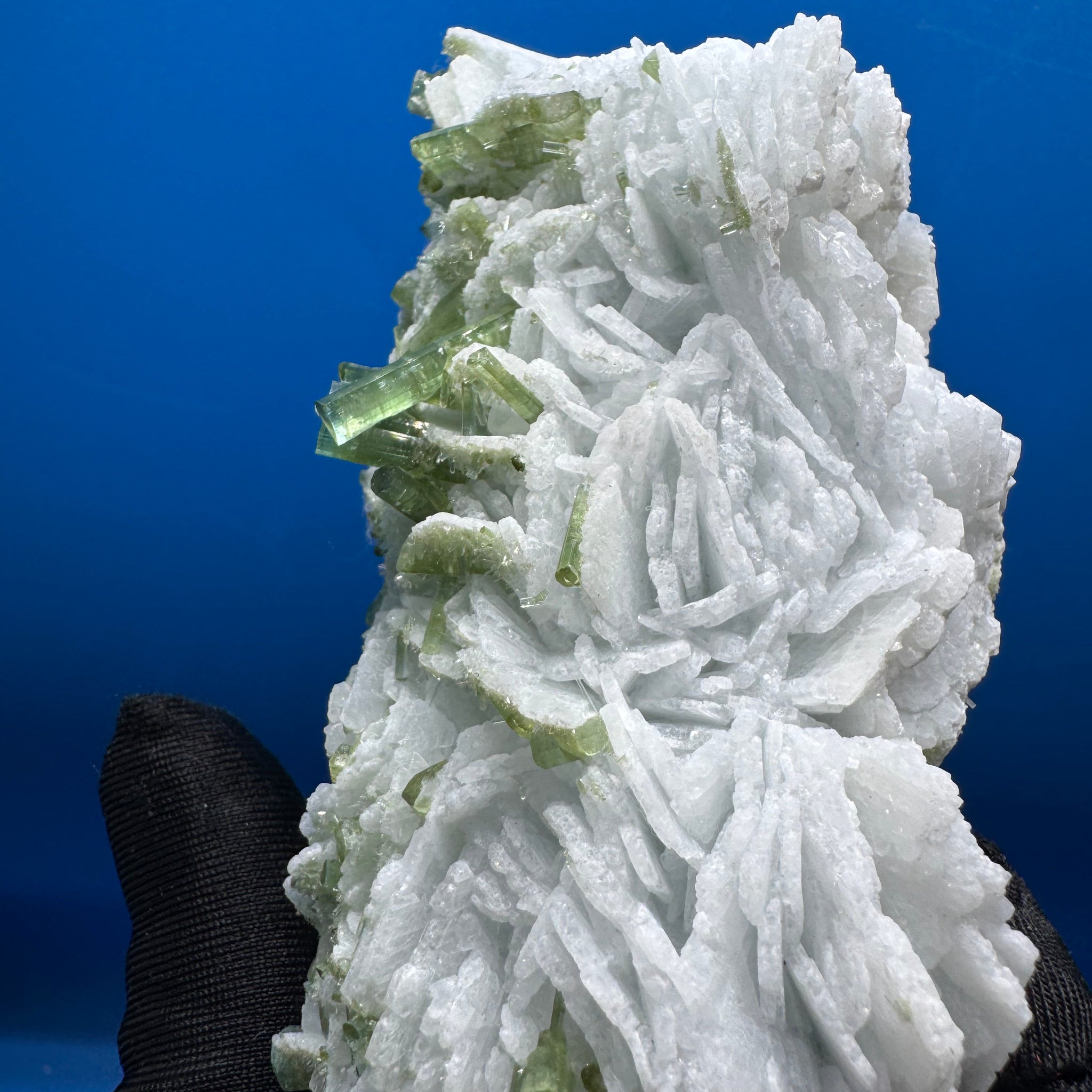 Green Tourmaline and Clevelandite Specimen - 170g