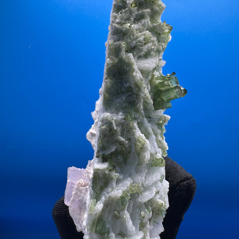 Green Tourmaline and Clevelandite Specimen - 170g