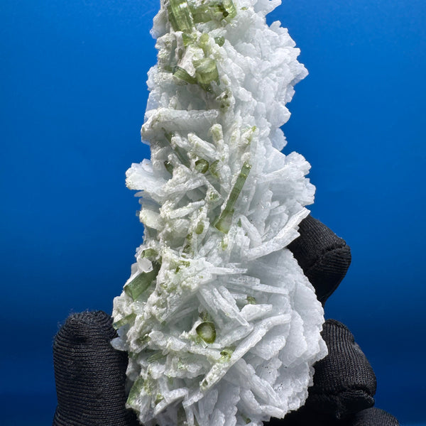 Clevelandite and Green Tourmaline Specimen - 118g