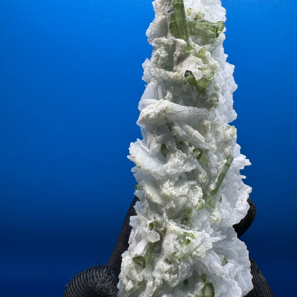 Clevelandite and Green Tourmaline Specimen - 118g