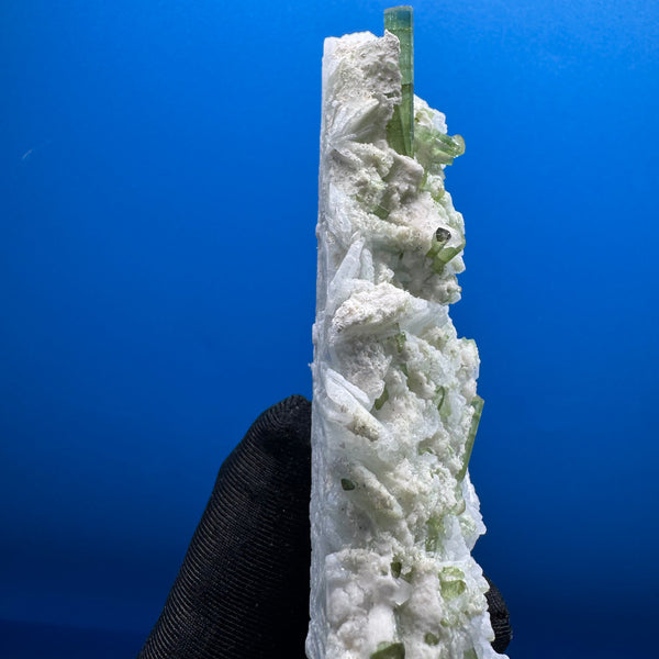 Clevelandite and Green Tourmaline Specimen - 118g