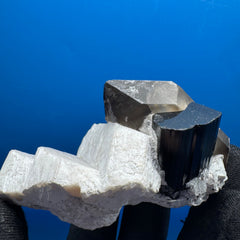 Black Tourmaline & Smoky Quartz - 183g